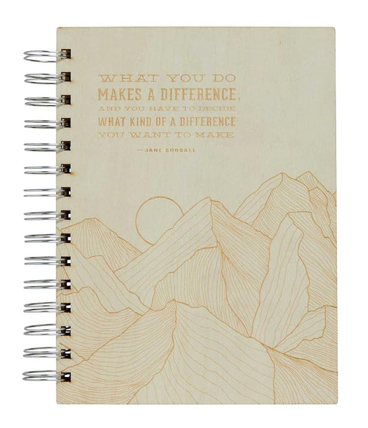 Conservation Wooden Journal: Laser Engraved Wood (Notebook With Lined Pages)