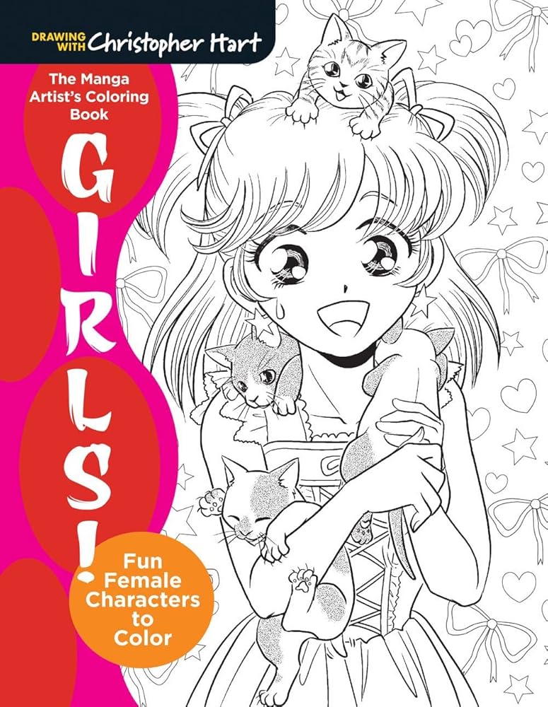 The Manga Artist's Coloring Book: Girls!: Fun Female Characters to Color