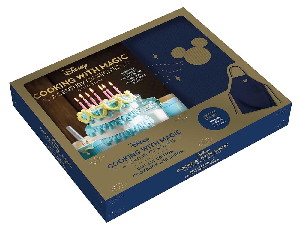 Disney: Cooking With Magic: A Century of Recipes Gift Set: Inspired by Decades of Disney's Animated Films from Steamboat Willie to Wish | Plus Exclusive Apron