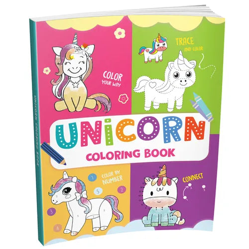 Unicorn Coloring Book: Fun Unicorn Coloring Activity Book for Kids Includes Number Coloring, Dot-To-Dot, Tracing & Copy-Color Activities Perfect for P