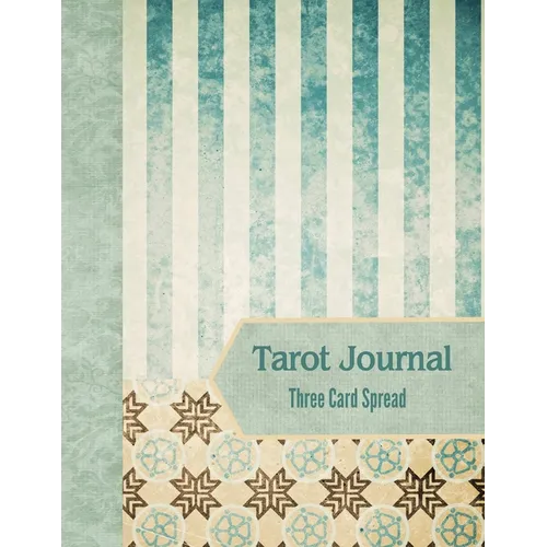Tarot Journal Three Card Spread - Sage Stripe