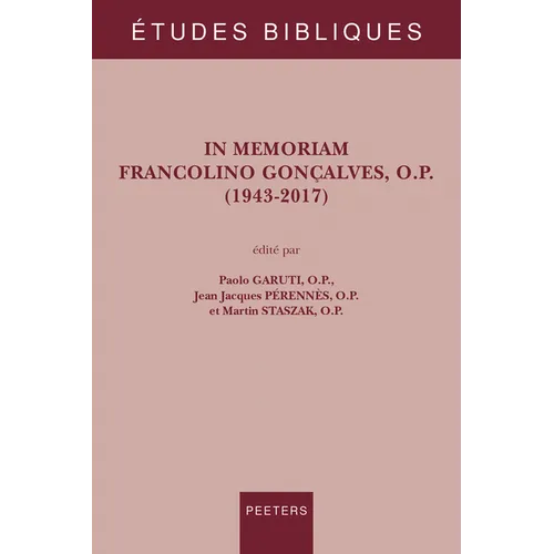 In Memoriam Francolino Goncalves, O.P. (1943-2017) - Paperback