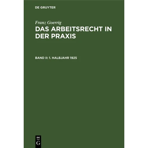 1. Halbjahr 1925