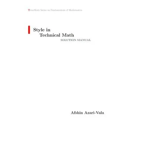 Style in Technical Math Solution Manual