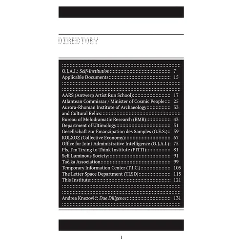 Self-Institution: Terminology Audit