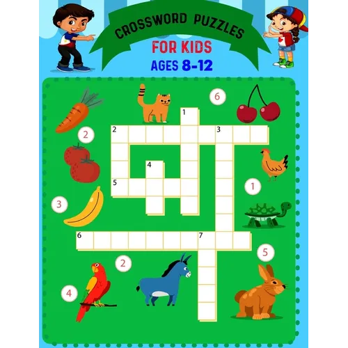 Crossword Puzzles For Kids Ages 8 to 12: Boosting Brains For Young Minds