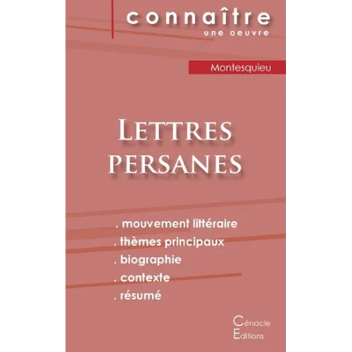 Fiche de lecture Lettres persanes de Montesquieu (analyse littéraire de référence et résumé complet)