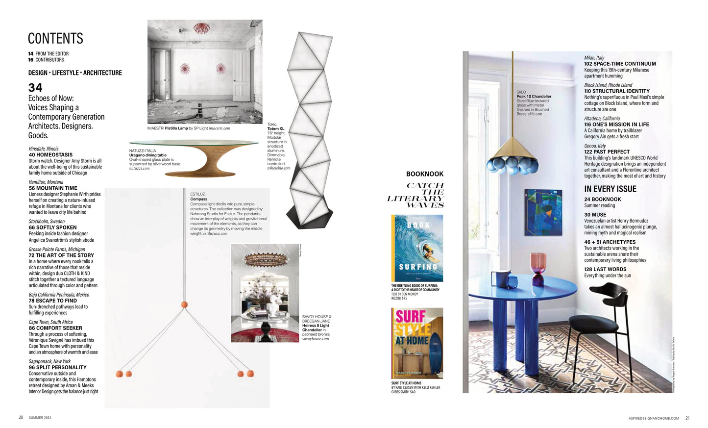 Aspire - Summer 2024: Design, Lifestyle & Architecture, Voices Shaping Modern Homes From Illinois To Italy, Sustainable Living, Artistic Inspirations & Contemporary Design Trends Across The Globe!