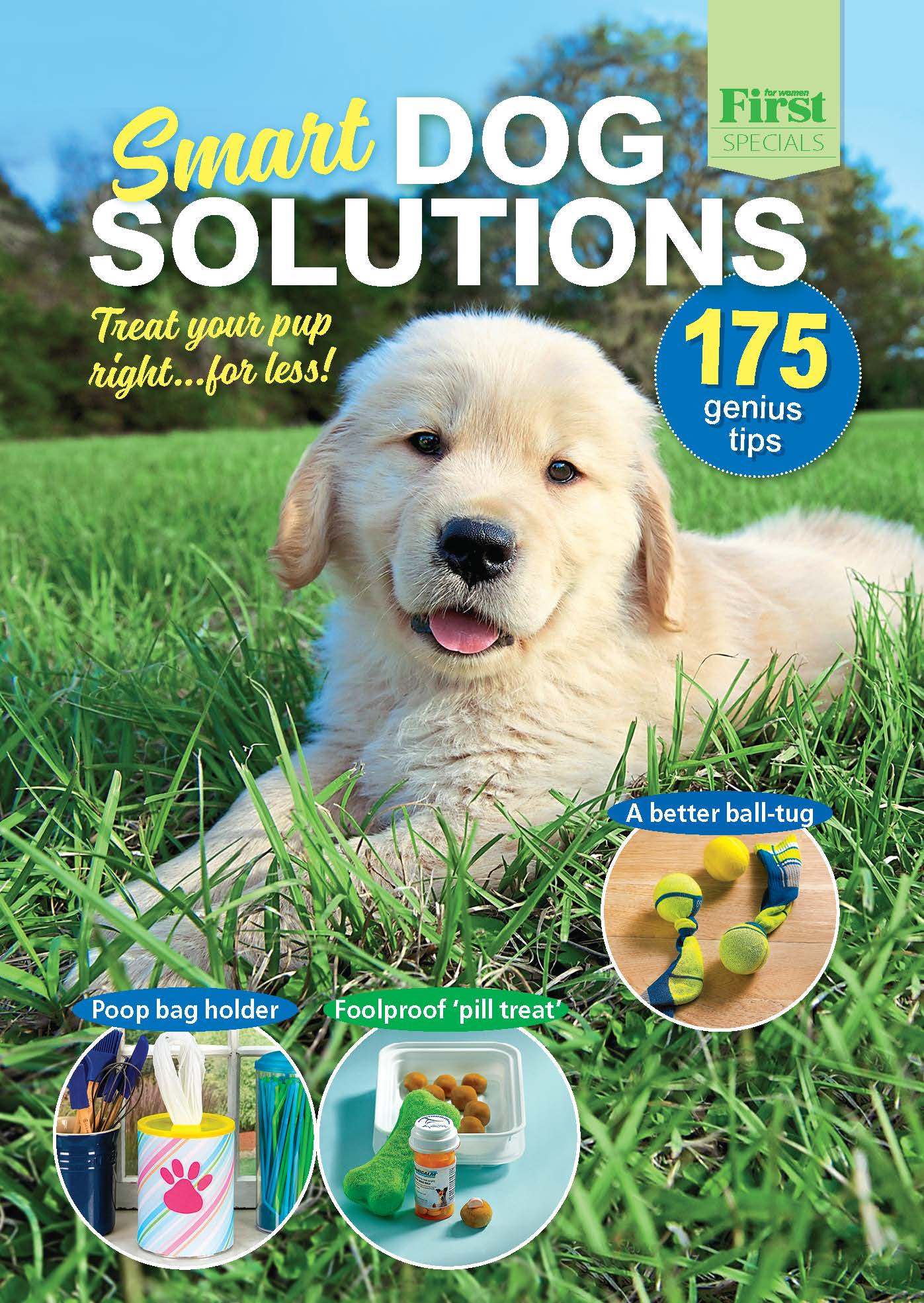 First For Women Specials - Smart Dog Solutions: 175 Genius Tips to Treat Your Pup Right ... For Less! Discover Ways To Banish Drool Marks, Soothe Firework Fears, Craft DIY Pet Stairs & More!