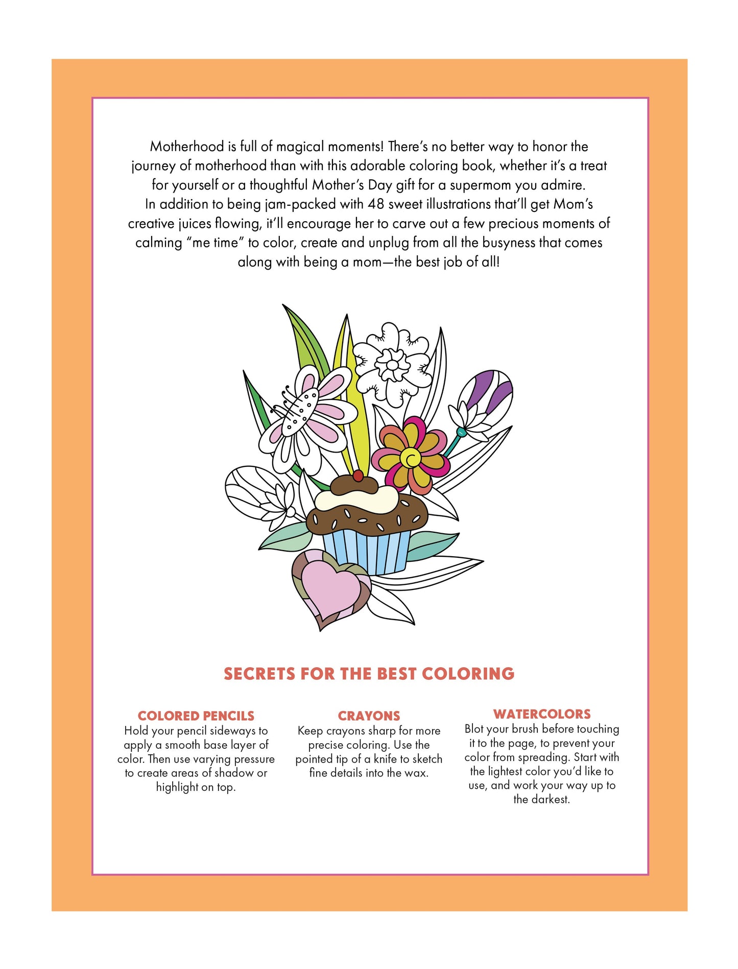 Brilliant Escapes - Mother's Day Coloring Book: 48 Lovely Designs To Relax And Add Her Own Sense Of Creativity