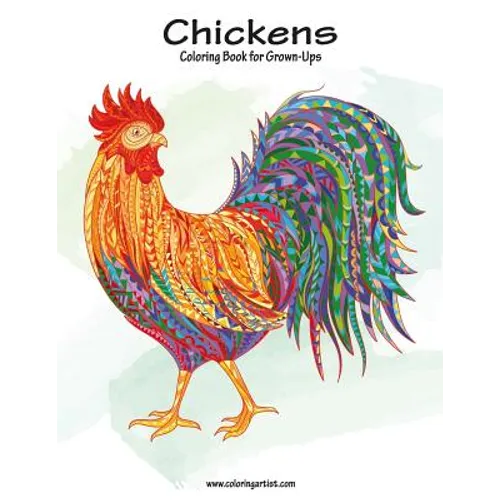 Chickens Coloring Book for Grown-Ups 1