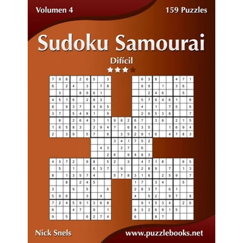Sudoku Samurai - Difícil - Volumen 4 - 159 Puzzles