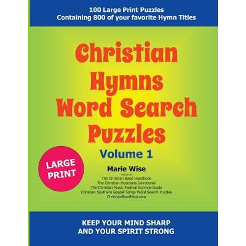 Christian Hymns Word Search Puzzles Volume 1