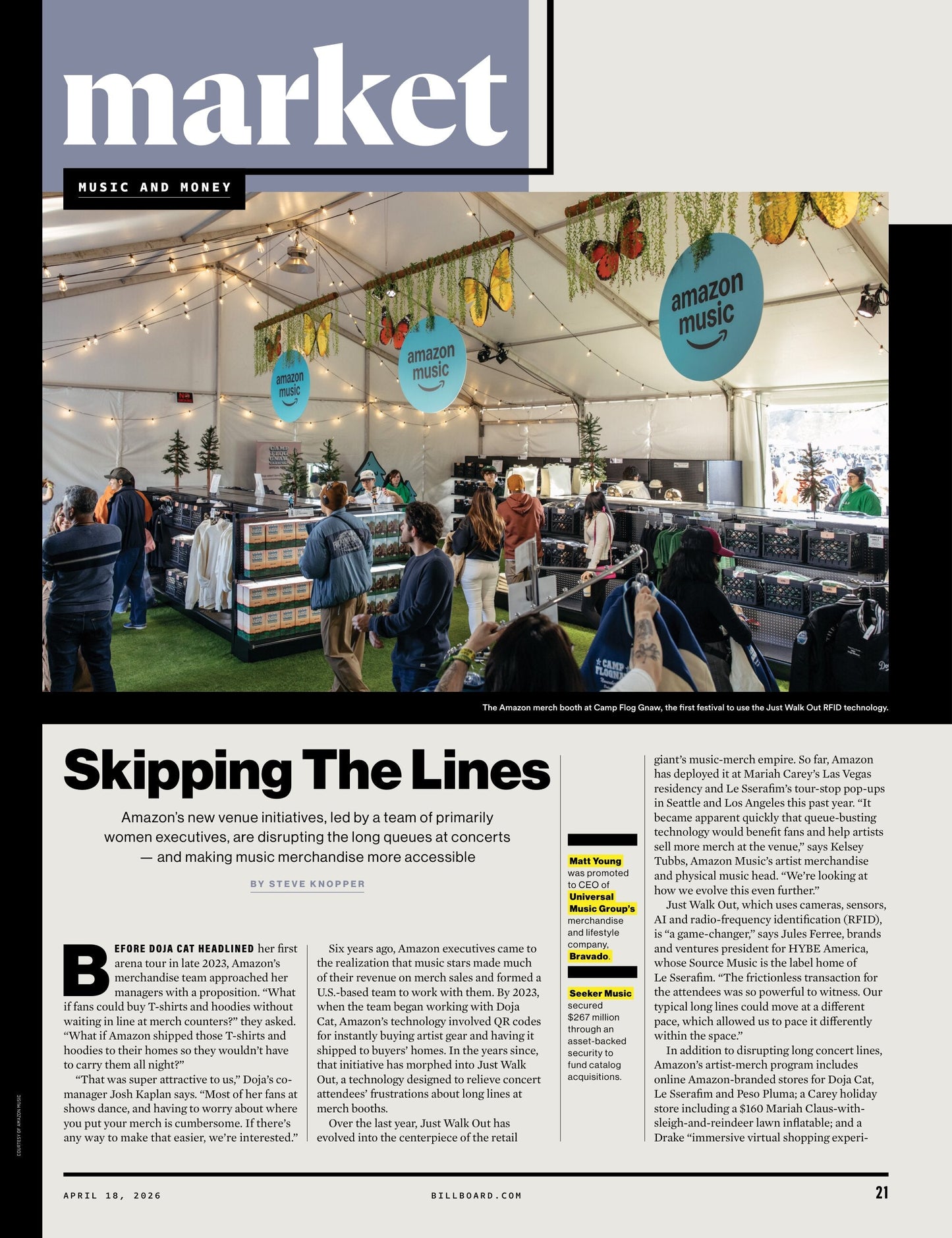 Billboard - 26.04.18 Edition: Women In Music 2026, The Voices Of HUNTR/X, The Executive ASCAP CEO Elizabeth Matthews, The Artists & Latin Women In Music, Amazon’s New Venue Initiatives & More!