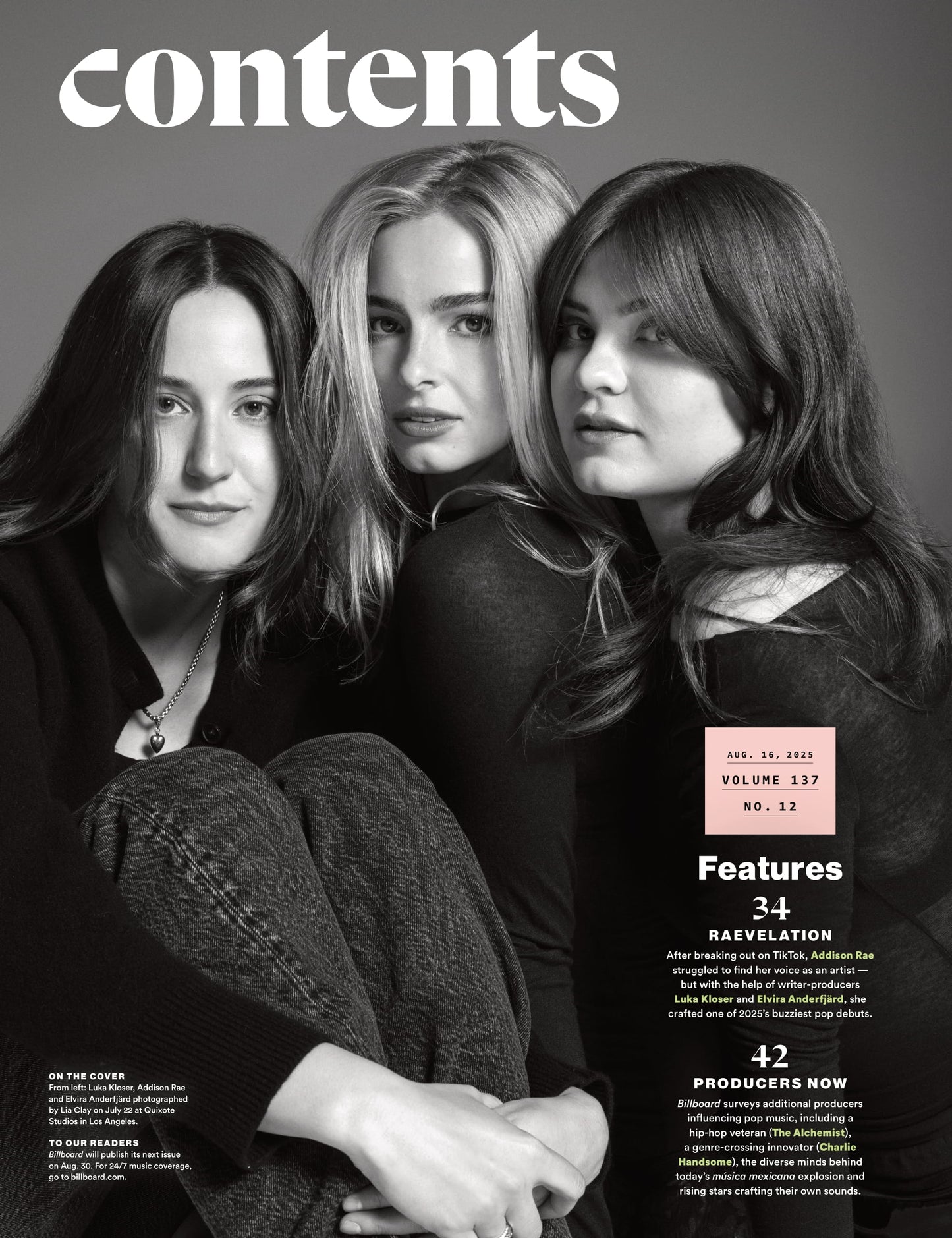 Billboard - 25.08.16 Edition: The Team Behind Addison Rae's Pop Breakthrough, Gloria Estefan's  40 Years In Music, HUNTR7x’s No.1 Hot 100, Fall 2025 Music Preview, Top-Paid Music Executives & More!