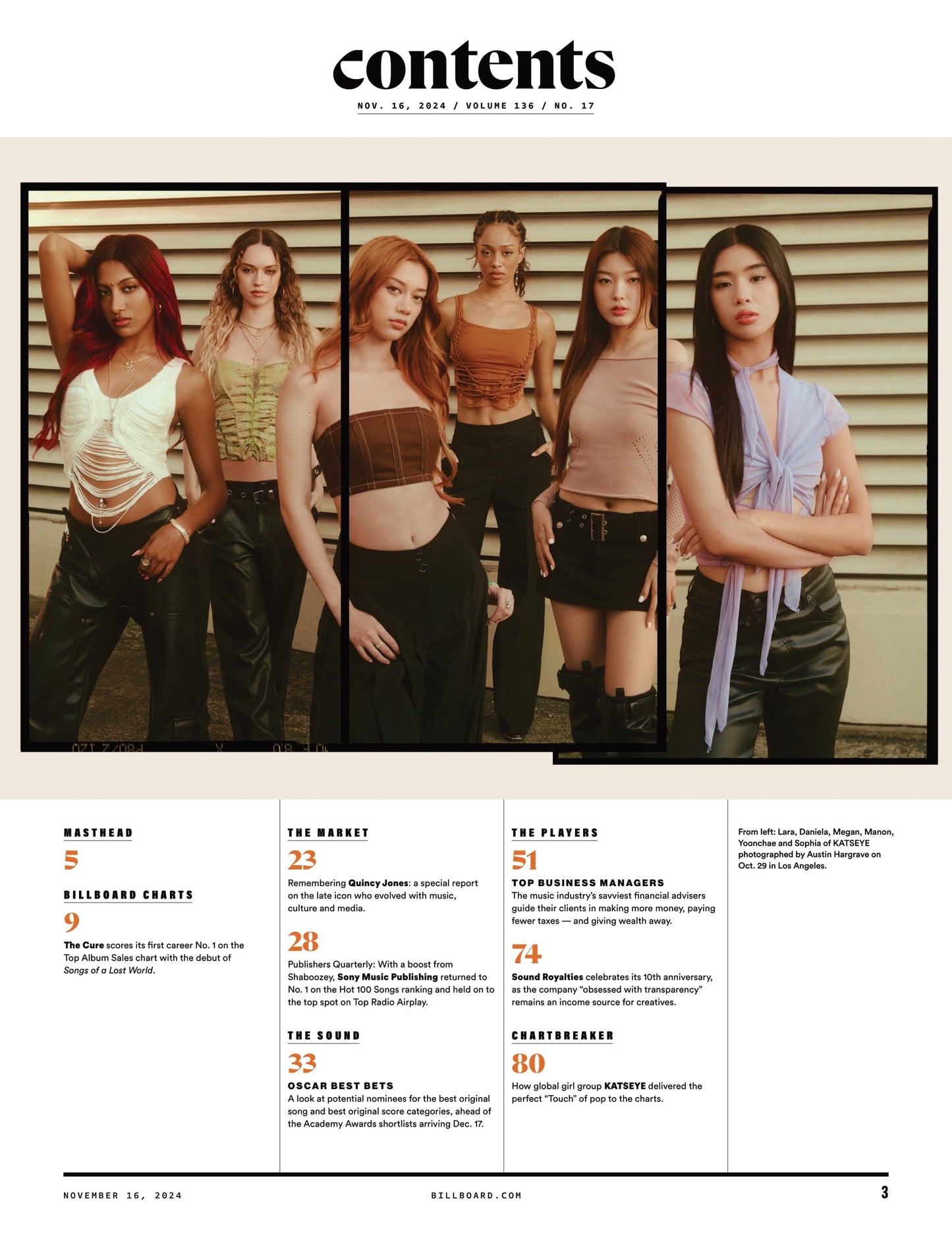 Billboard - 24.11.16 Edition: Welcome To Lisa's World, The Blackpink Star Is Flying Solo, Top Business Managers, Warner Records' Winning Year, Katseye's Perfect Touch, Remembering Quincy Jones & More!
