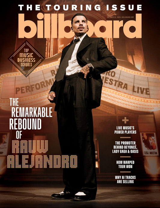 Billboard - 25.10.25 Edition: The Touring Issue, The Remarkable Rebound Of Rauw Alejandro, Taylor Swift's Record-Breaking Album, The Promoter Behind Iconic Tours, AI-Generated Tracks & More!