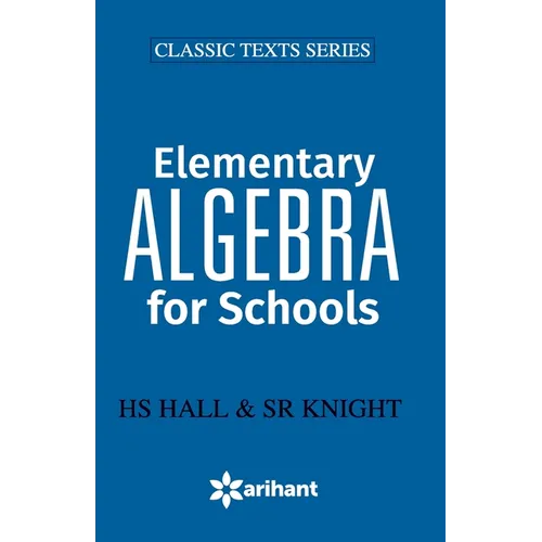 Elementry Algebra for School