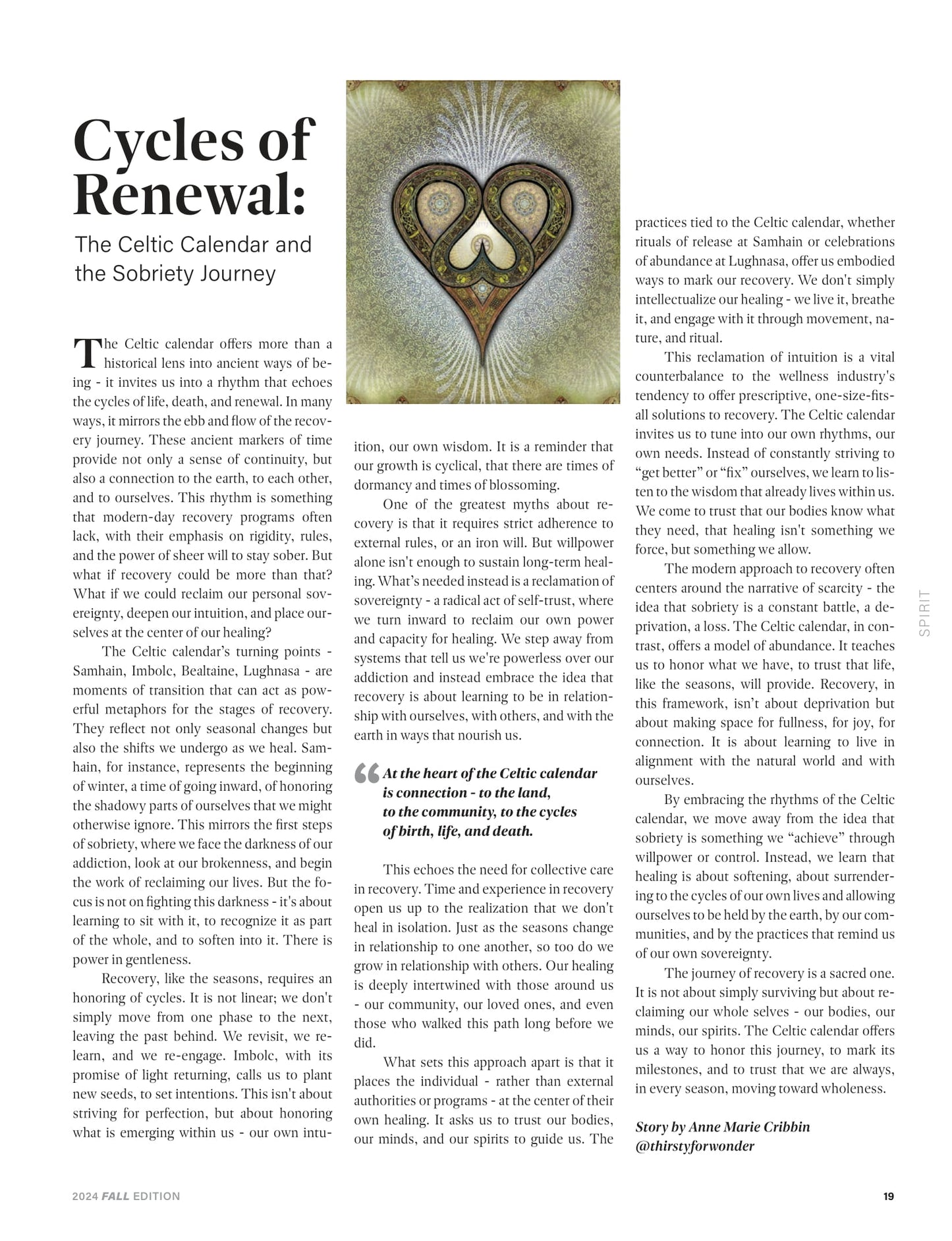 Celtic Life International - Fall 2024: The Living Bridge, Celtic Magic & Witchcraft, Stories On Author Marian Keyes, Belfast International Arts Festival, Spiritualist John Philip Newell & More!