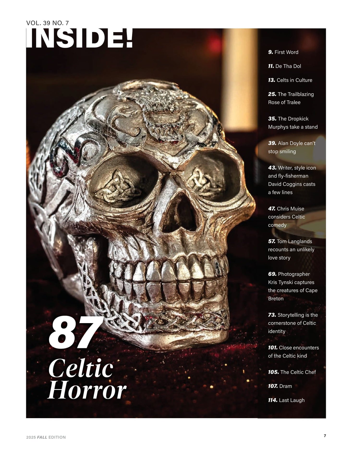Celtic Life International - Fall 2025: Celtic Horror, Dark Celtic Storytelling, Dropkick Murphys, The Rose Of Tralee, Alan Doyle, David Coggins, Cape Breton, Celtic Comedy, Cultural Traditions & More!