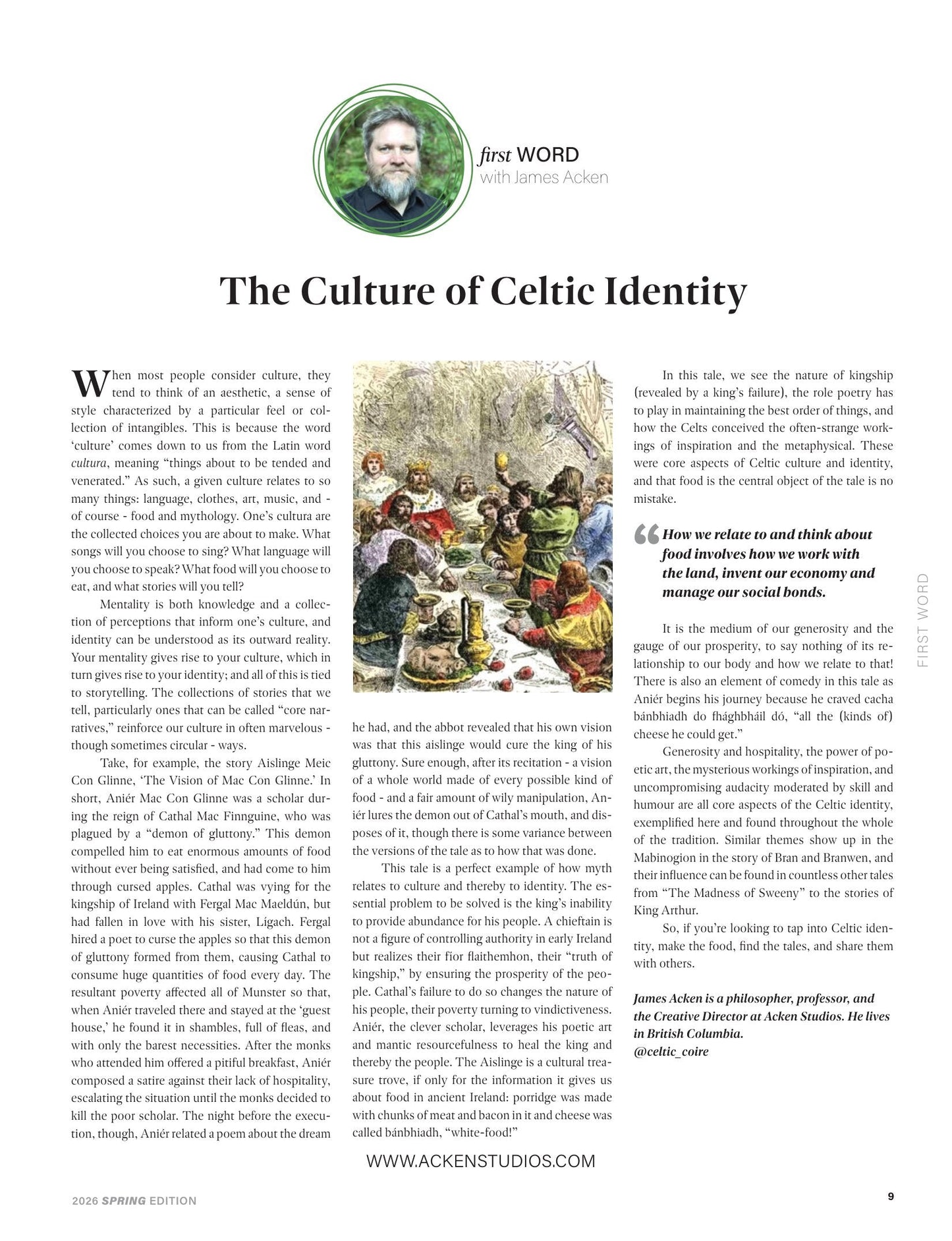 Celtic Life International - Spring 2026: Eating On The Emerald Isle, Neil Barr’s Living Landscape, Natalie MacMaster's Love Story, Kate Heneghan Is The Newest Member Of Celtic Woman & More!