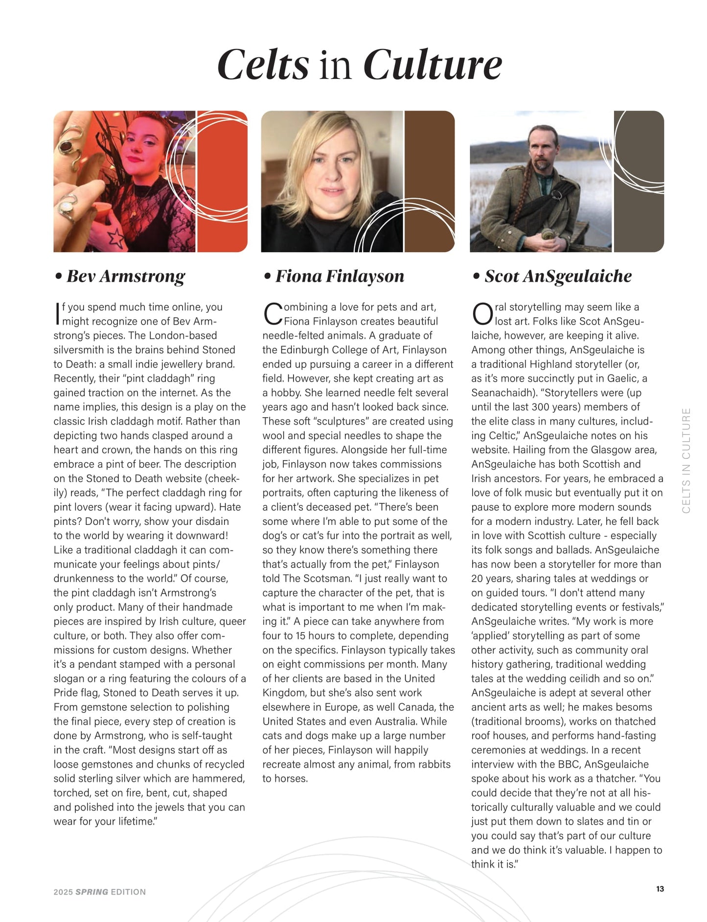 Celtic Life International - Spring 2025: Australia's Celtic Connection, Amy Scott’s Pageantry With Purpose, Brigantia, Celtic Creatives, The Lost Celtic Kingdoms Of The British Borderlands & More!