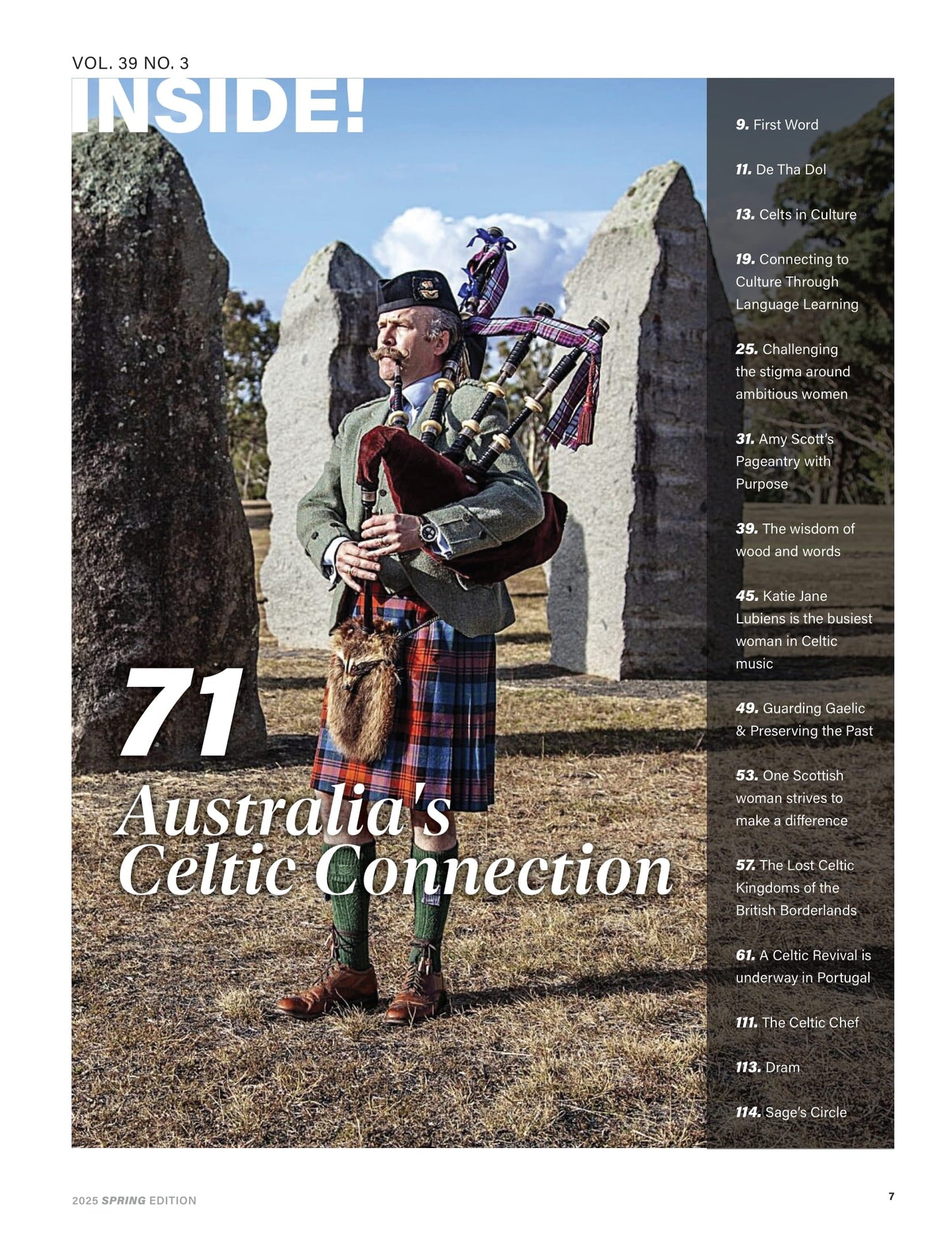 Celtic Life International - Spring 2025: Australia's Celtic Connection, Amy Scott’s Pageantry With Purpose, Brigantia, Celtic Creatives, The Lost Celtic Kingdoms Of The British Borderlands & More!