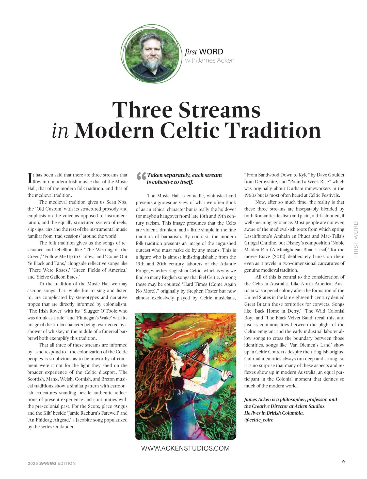 Celtic Life International - Spring 2025: Australia's Celtic Connection, Amy Scott’s Pageantry With Purpose, Brigantia, Celtic Creatives, The Lost Celtic Kingdoms Of The British Borderlands & More!