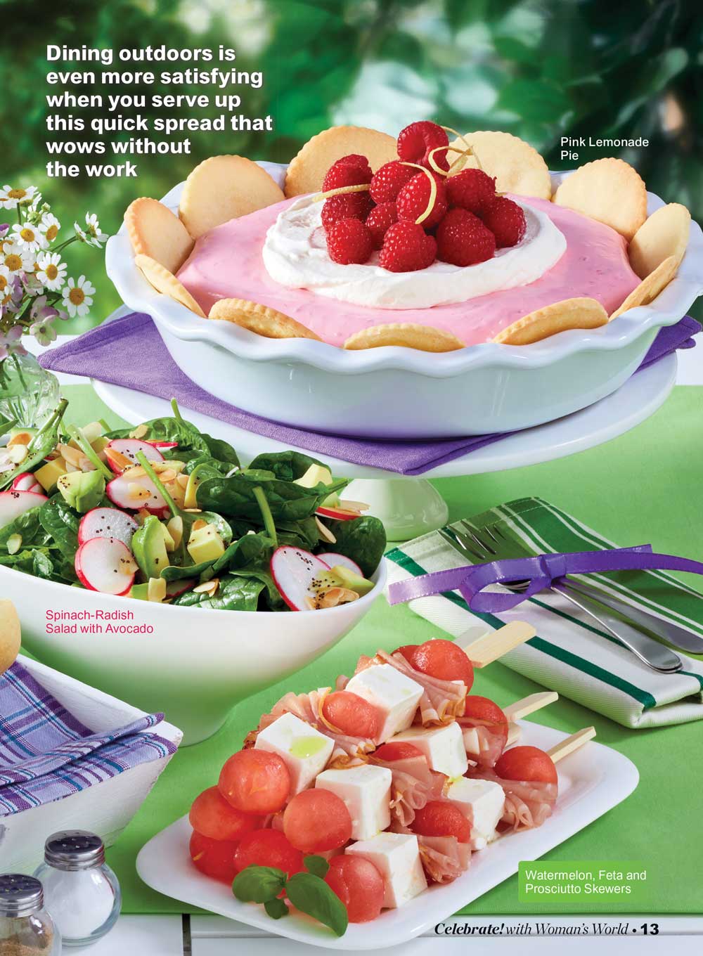 Celebrate With Woman's World - Summer Fun: 101 Recipes, Picnics, Barbecues, Holidays, 4th Of July, Buffets, Cakes, Brownies, Pies, Drinks, Salads, Pasta, Sandwiches, Iced Tea, Fast & Easy Party Ideas!