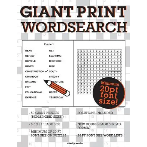 Giant Print Wordsearch