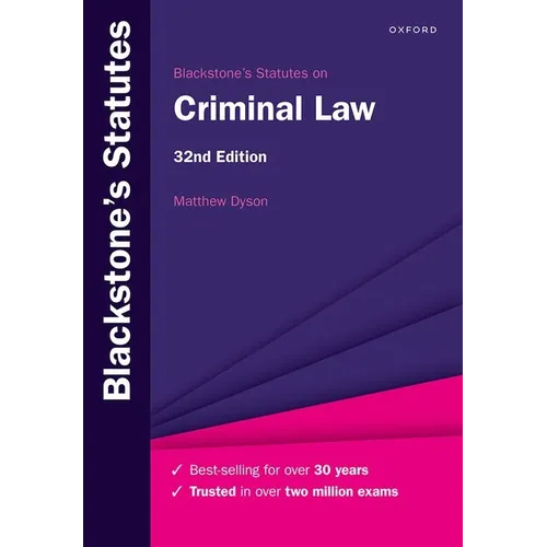 Blackstone's Statutes on Criminal Law