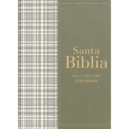Biblia Rvr 1960 Compacta Símil Piel Cuadros Verde (Bible Rvr 1960 Compact Size Leatherlike Green Checked Pattern(spanish Edition)