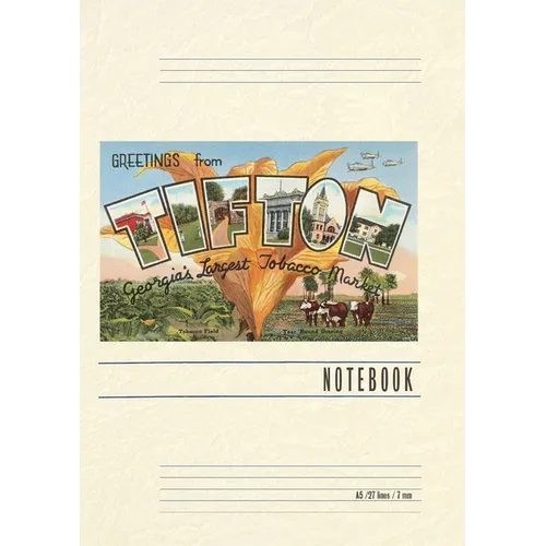 Vintage Lined Notebook Greetings from Tifton