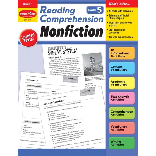 Reading Comprehension: Nonfiction, Grade 5 Teacher Resource