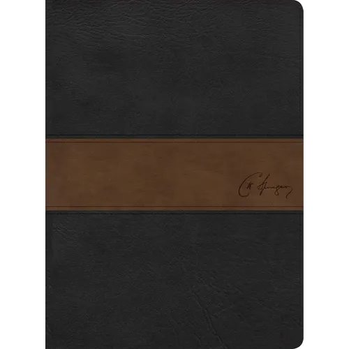 Rvr 1960 Biblia de Estudio Spurgeon, Negro/Marrón Símil Piel