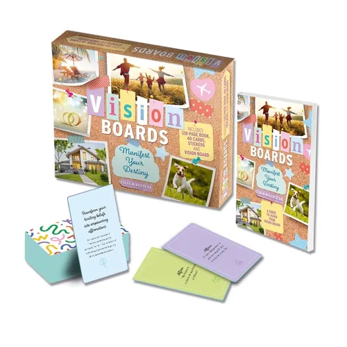 Vision Boards Manifest Your Destiny Kit: Includes 128-Page Book, 40 Cards, Stickers, and Vision Board