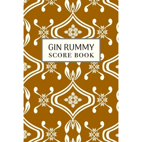 Gin Rummy Score Book: 6x9, 110 pages, Keep Track of Scoring Card Games Gold Tone Yellow
