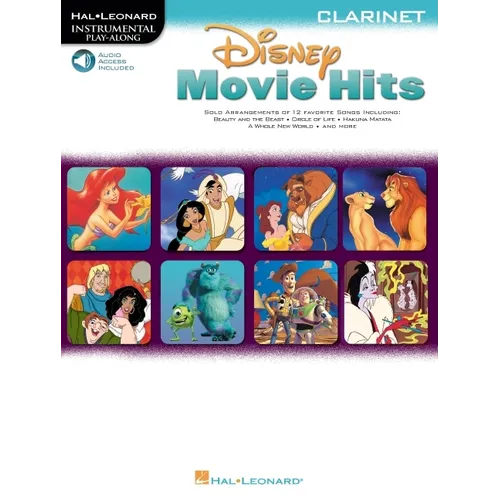 Disney Movie Hits - Clarinet Book/Online Audio