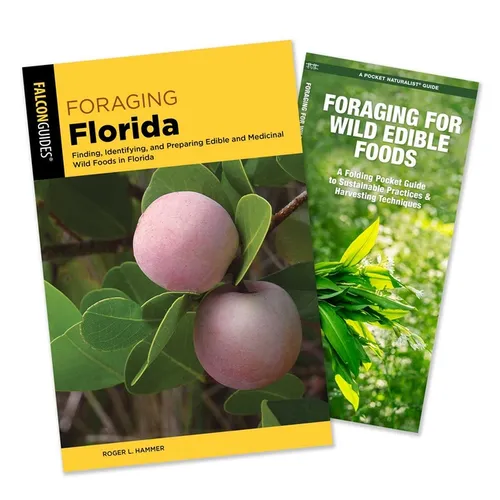 Foraging Florida Guidebook and Folding Pocket Guide Bundle: Finding, Identifying, and Preparing Edible and Medicinal Wild Foods in Florida