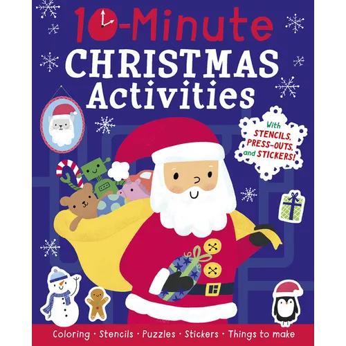 10-Minute Christmas Activities: With Stencils, Press-Outs, and Stickers!