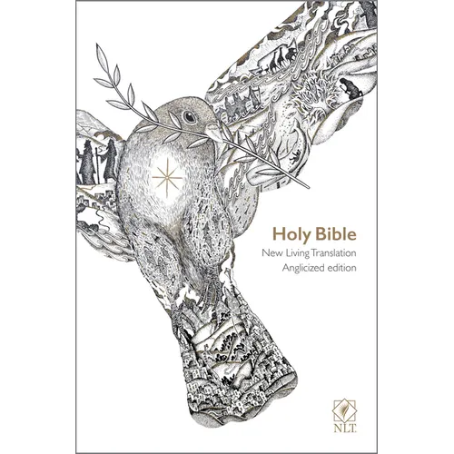 NLT Holy Bible, White Flexiback, Dove Illustration, Award-Shortlisted Design, British Text, NLT New Living Translation, Flexiback, Standard Size
