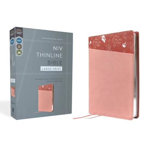 Niv, Thinline Bible, Large Print, Leathersoft, Pink, Red Letter, Comfort Print