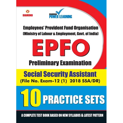 EPFO - Preliminary Examination - Social Security Assistant - 10 PTP