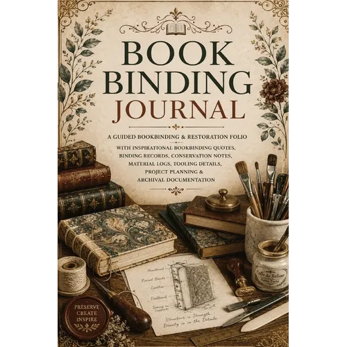 Book Binding Journal: A Guided Bookbinding & Restoration Folio with Inspirational Bookbinding Quotes, Binding Records, Conservation Notes, Material Lo