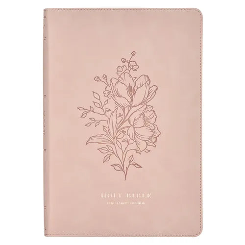 KJV Bible Thinline LP Faux Leather Trust, Pink