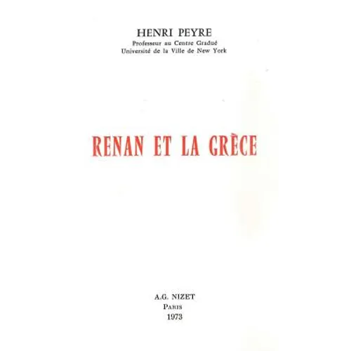 Renan Et La Grece