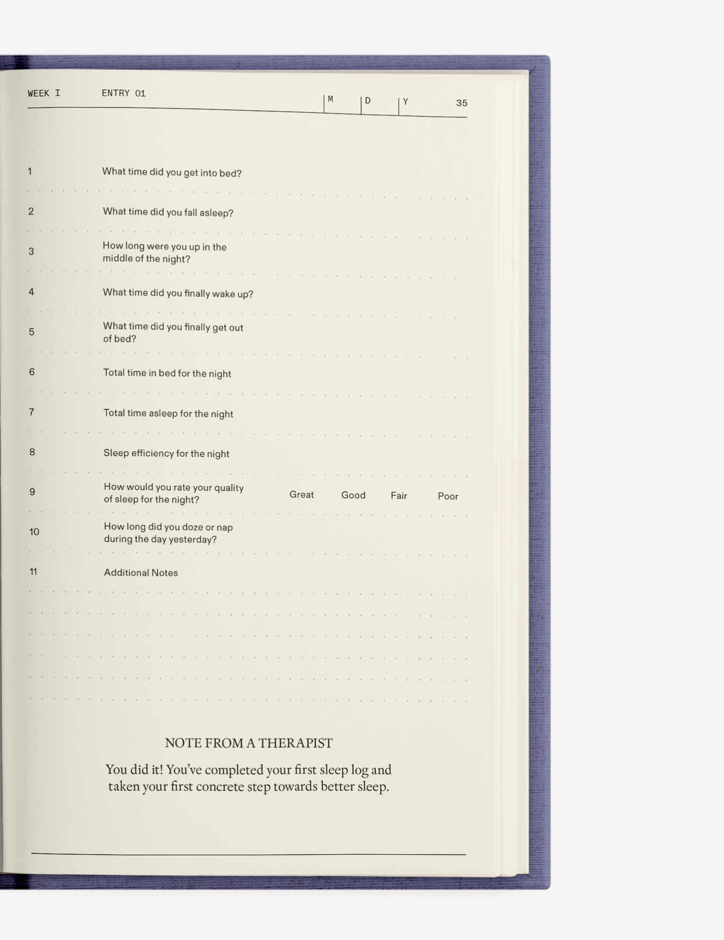 The Anti-Insomnia Therapy Notebook