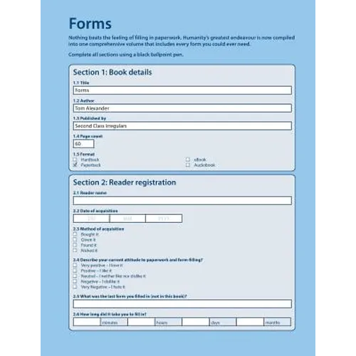 Forms: The Nation's Favourite Paperwork