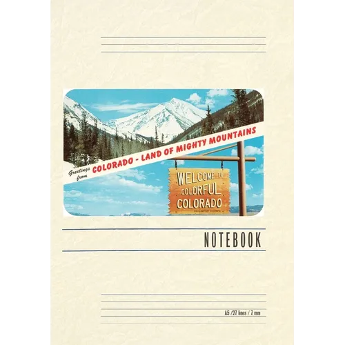 Vintage Lined Notebook Greetings from Colorado