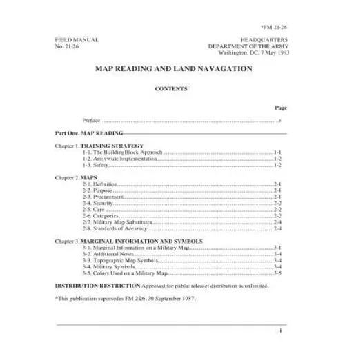FM 21-26 Map Reading and Land Navigation 1993, by United States. Department of t
